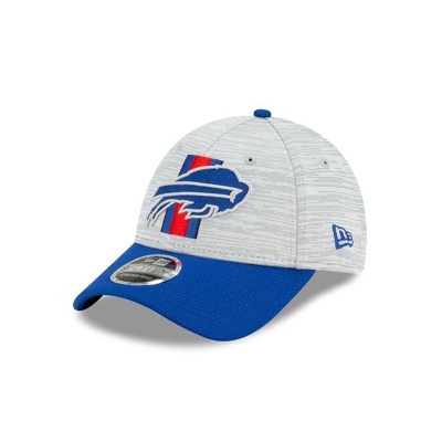 Blue Buffalo Bills Hat - New Era NFL Official NFL Training Stretch Snap 9FORTY Adjustable Caps USA9214367